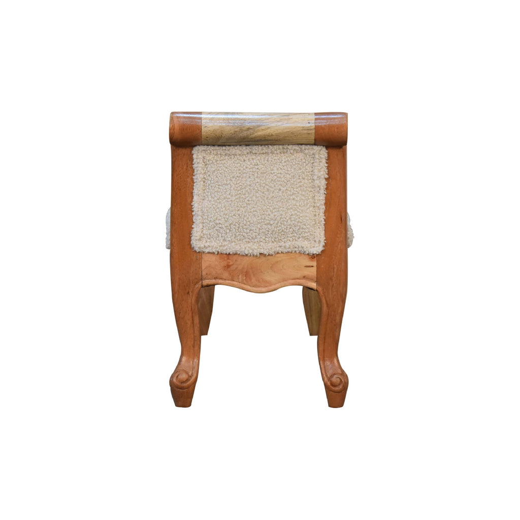 Heritage Collection Cream Boucle French Style Bench