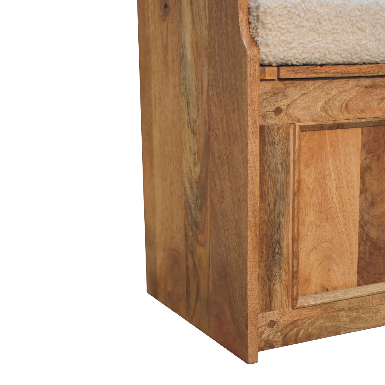 Heritage Collection Cream Boucle Mini Monks Bench