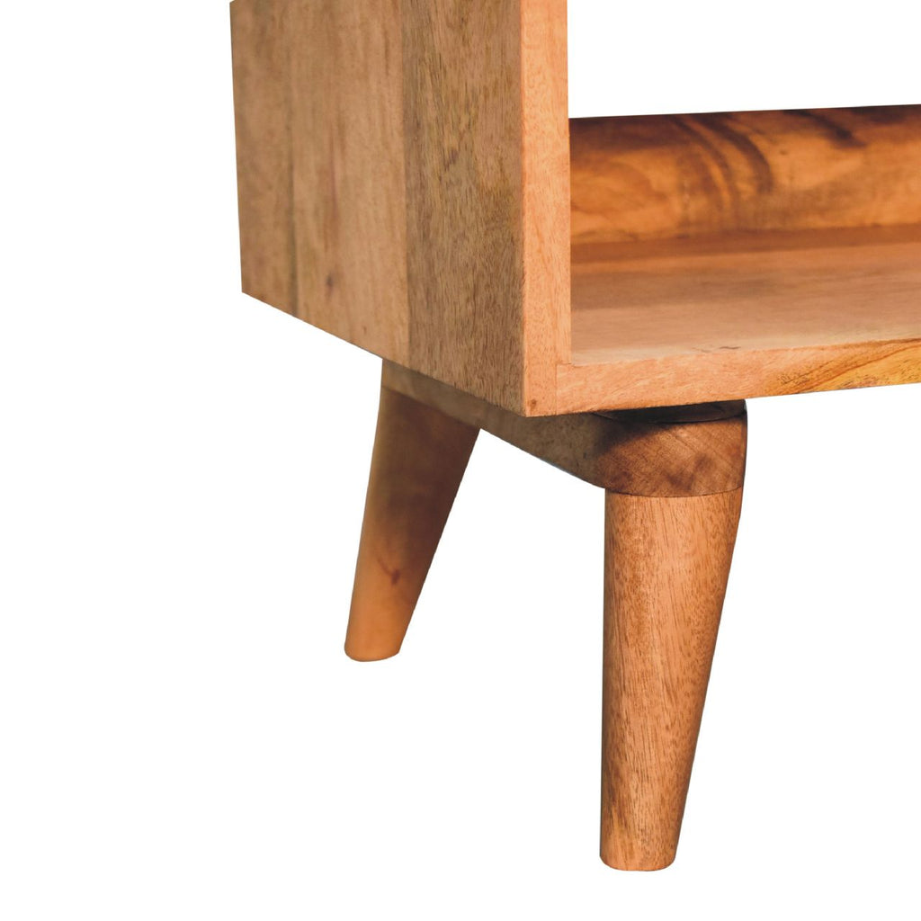 Heritage Collection Hallway Bench with Tan Leather Seat pad