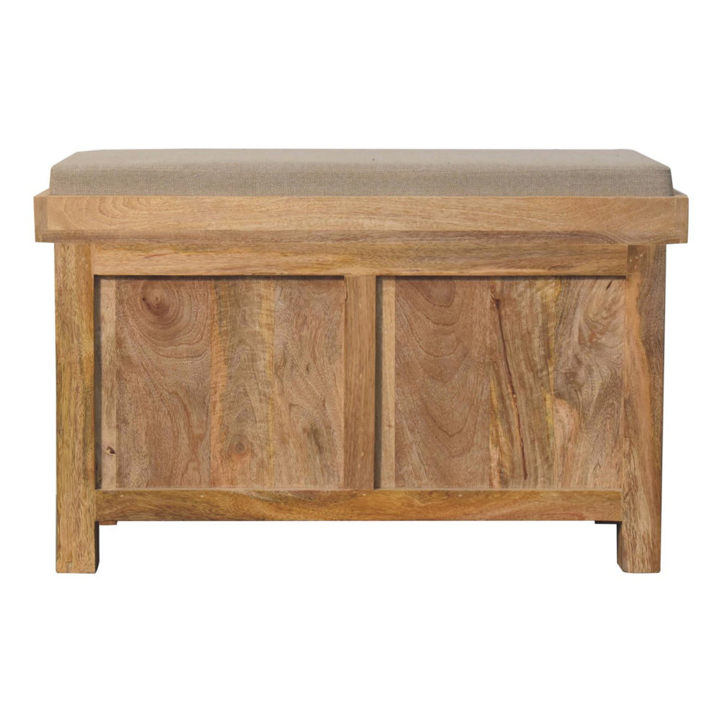 Heritage Collection Rattan Basket Linen Hallway Bench