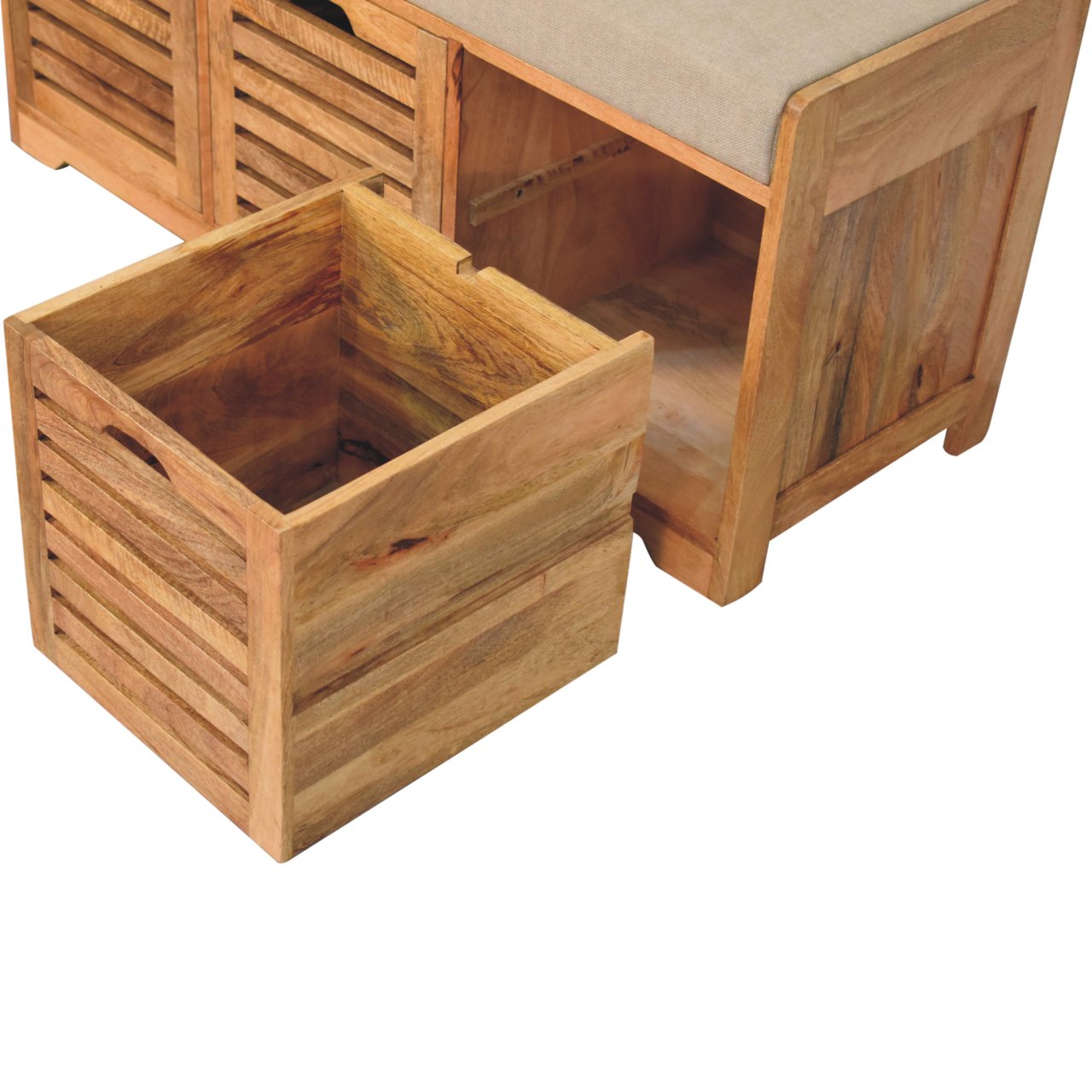 Heritage Collection Shutter Fronted Hallway Shoe Bench