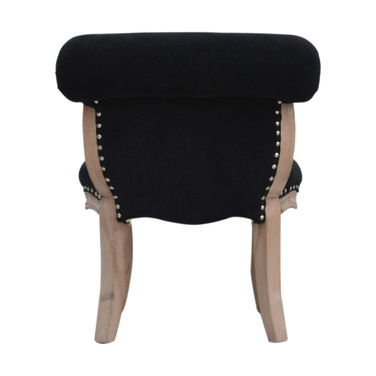 Heritage Collection Black Velvet Studded Chair