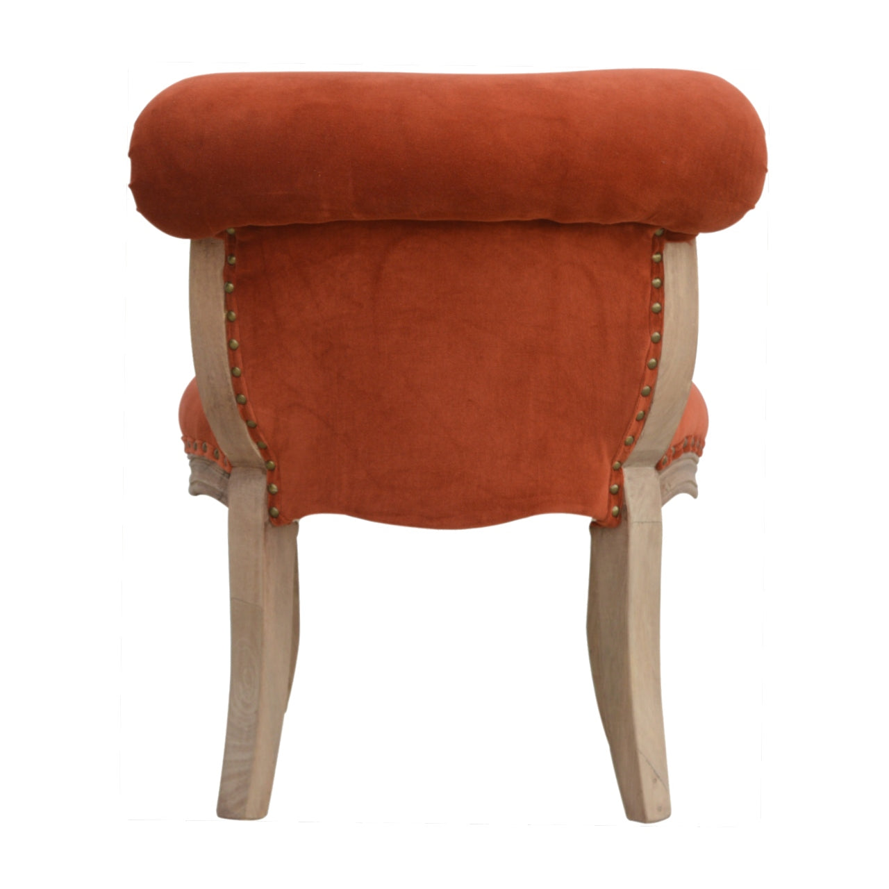 Heritage Collection Brick Red Velvet Studded Chair