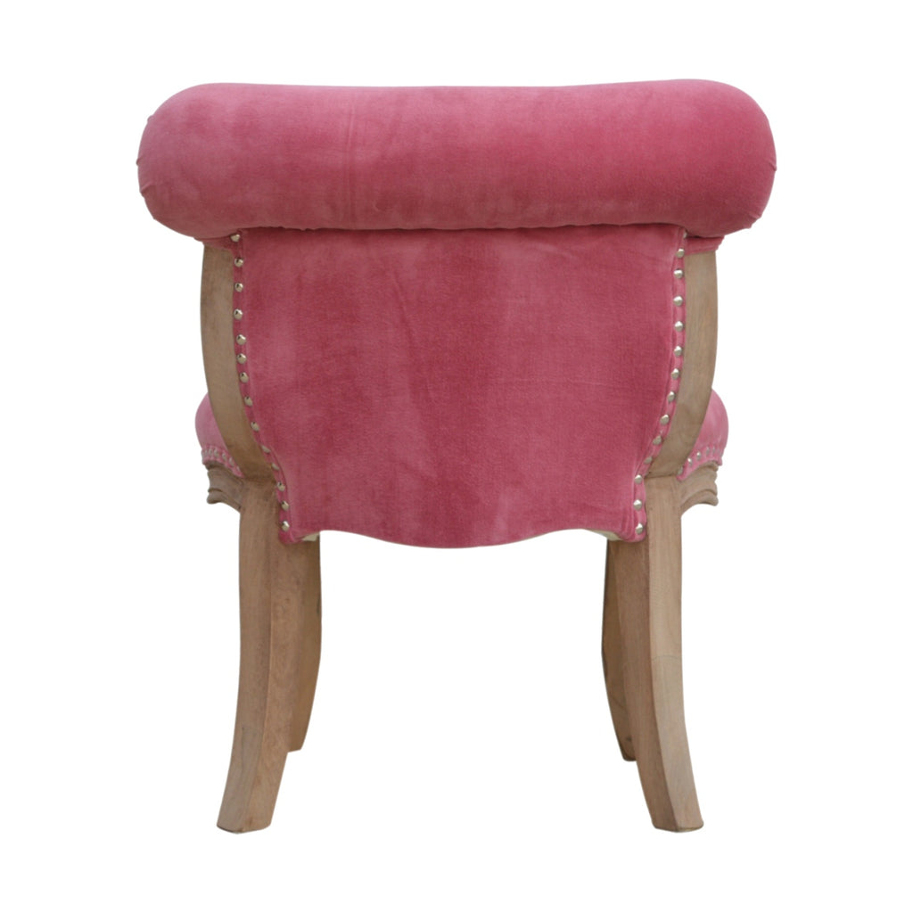 Heritage Collection Pink Velvet Studded Chair