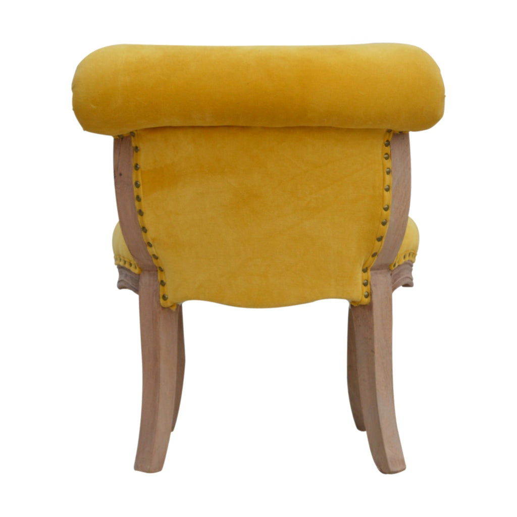 Heritage Collection Mustard Velvet Studded Chair
