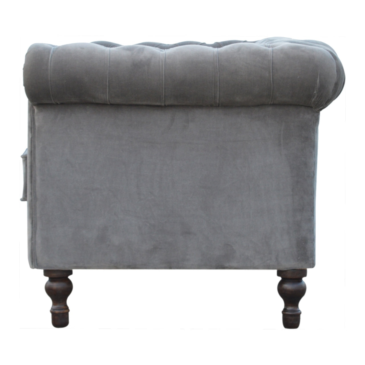 Heritage Collection Grey Velvet Chesterfield Sofa