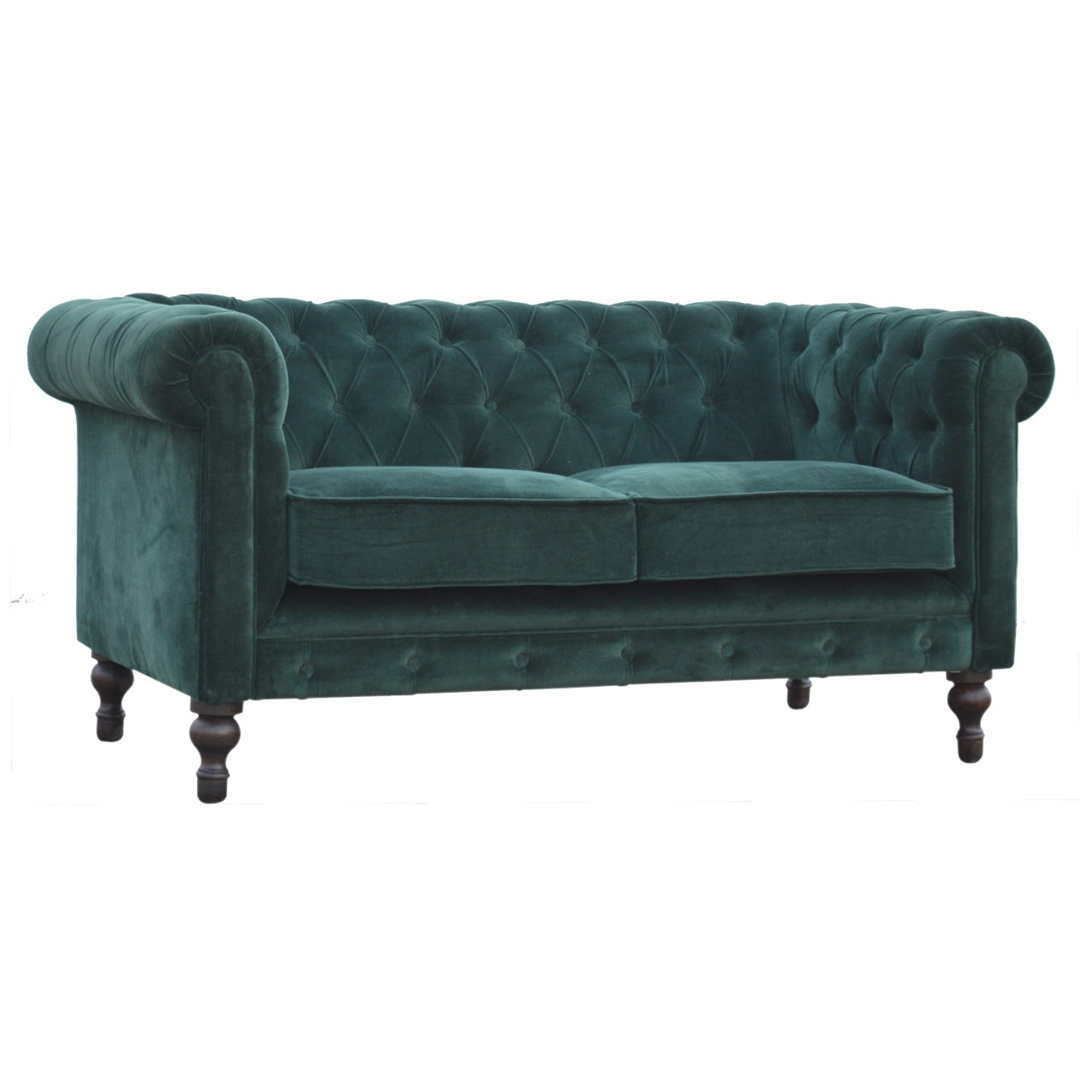 Heritage Collection Emerald Green Velvet Chesterfield