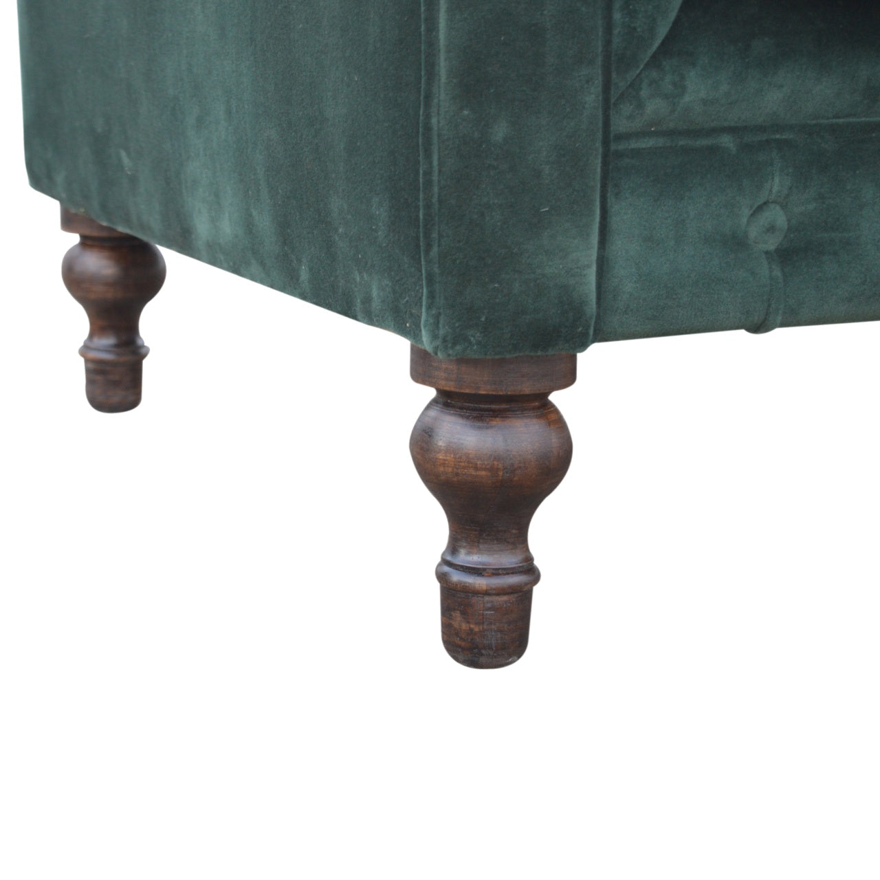 Heritage Collection Emerald Green Velvet Chesterfield