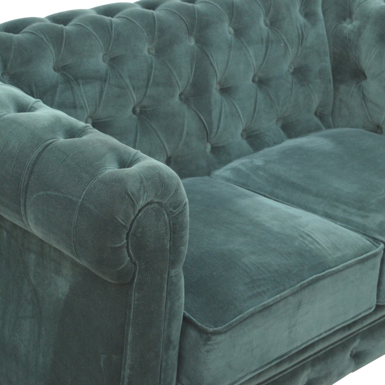 Heritage Collection Emerald Green Velvet Chesterfield