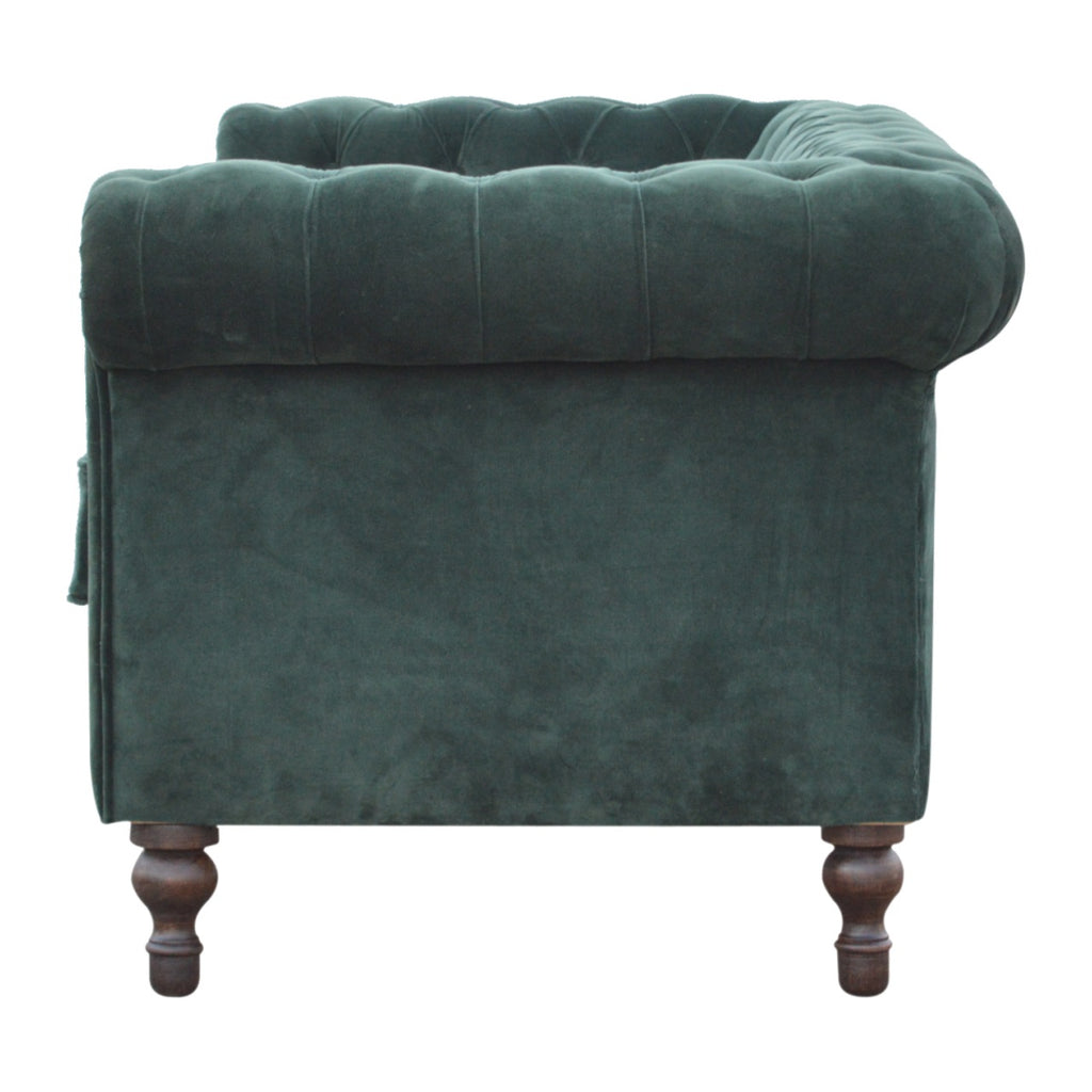 Heritage Collection Emerald Green Velvet Chesterfield