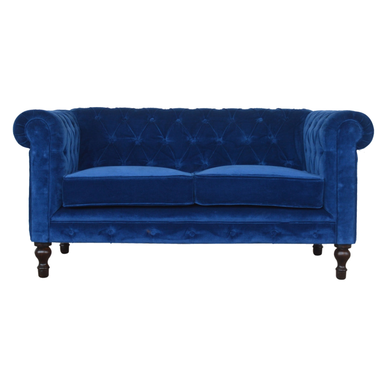 Heritage Collection Royal Blue Velvet Chesterfield Sofa
