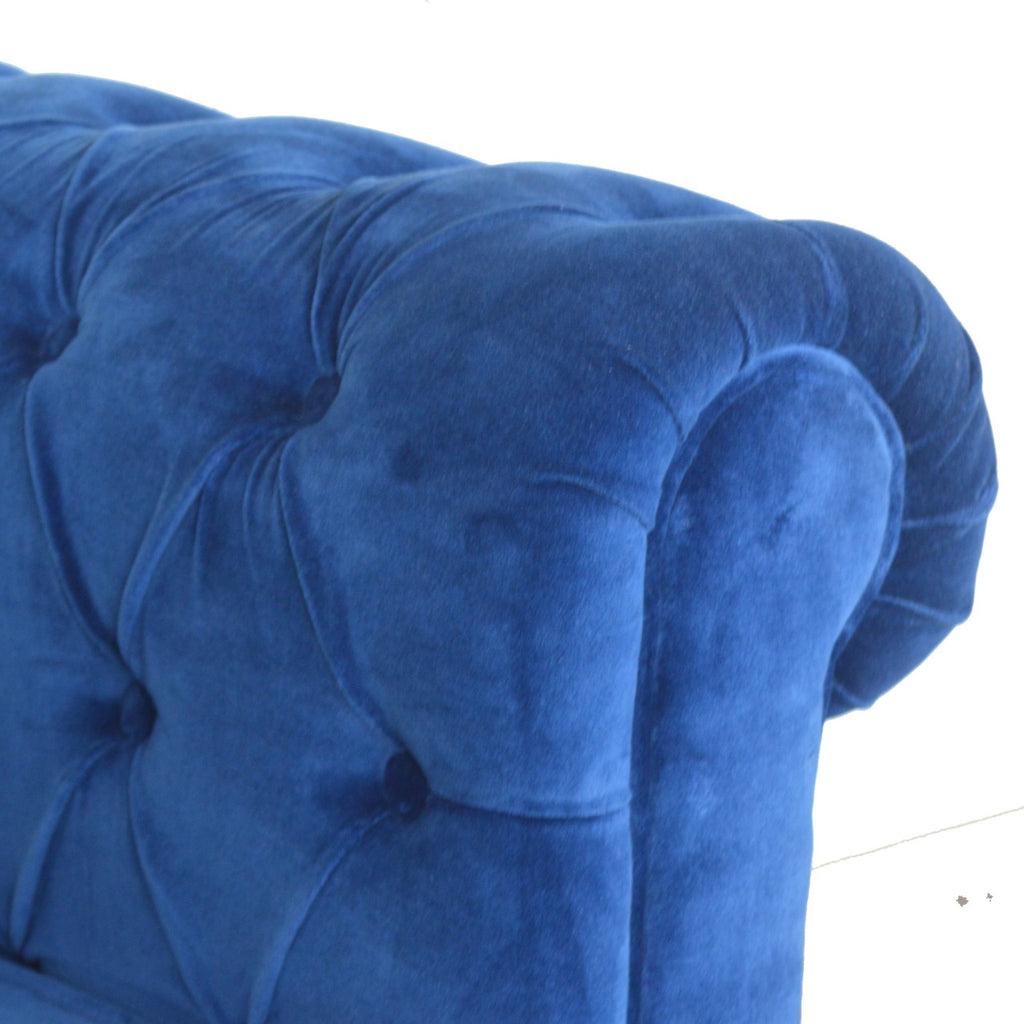 Heritage Collection Royal Blue Velvet Chesterfield Sofa