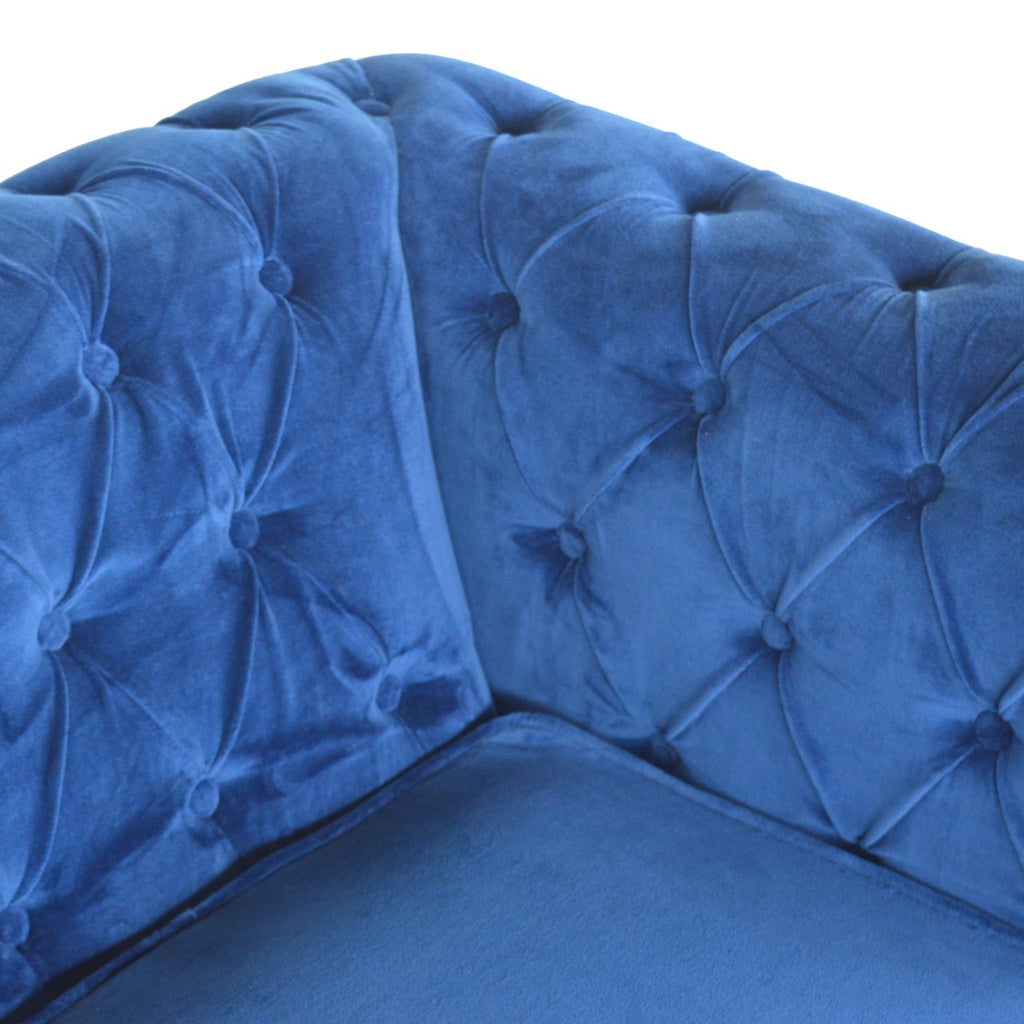 Heritage Collection Royal Blue Velvet Chesterfield Sofa