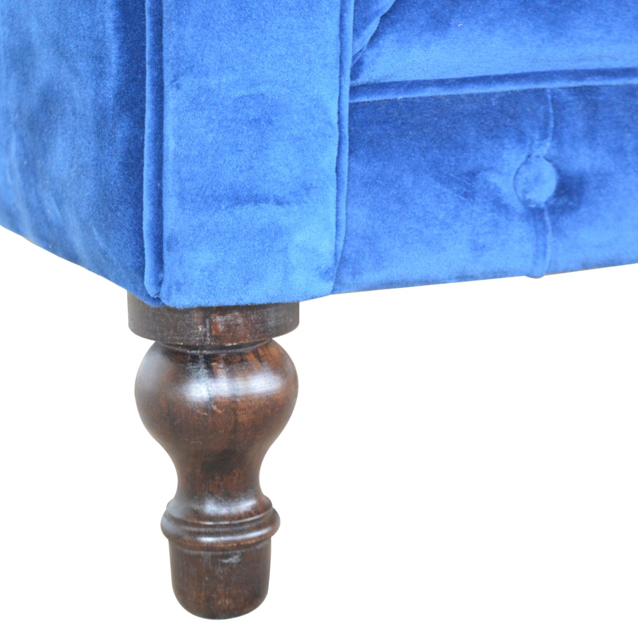Heritage Collection Royal Blue Velvet Chesterfield Sofa