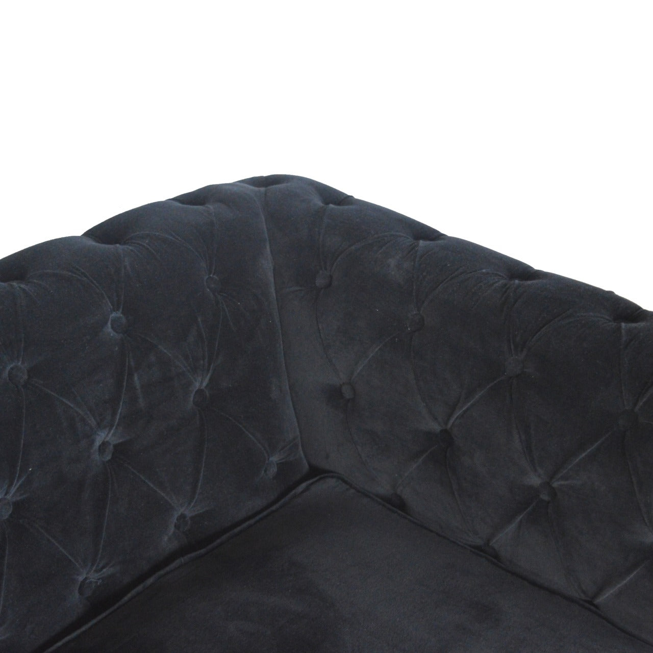 Heritage Collection Black Velvet Chesterfield Sofa
