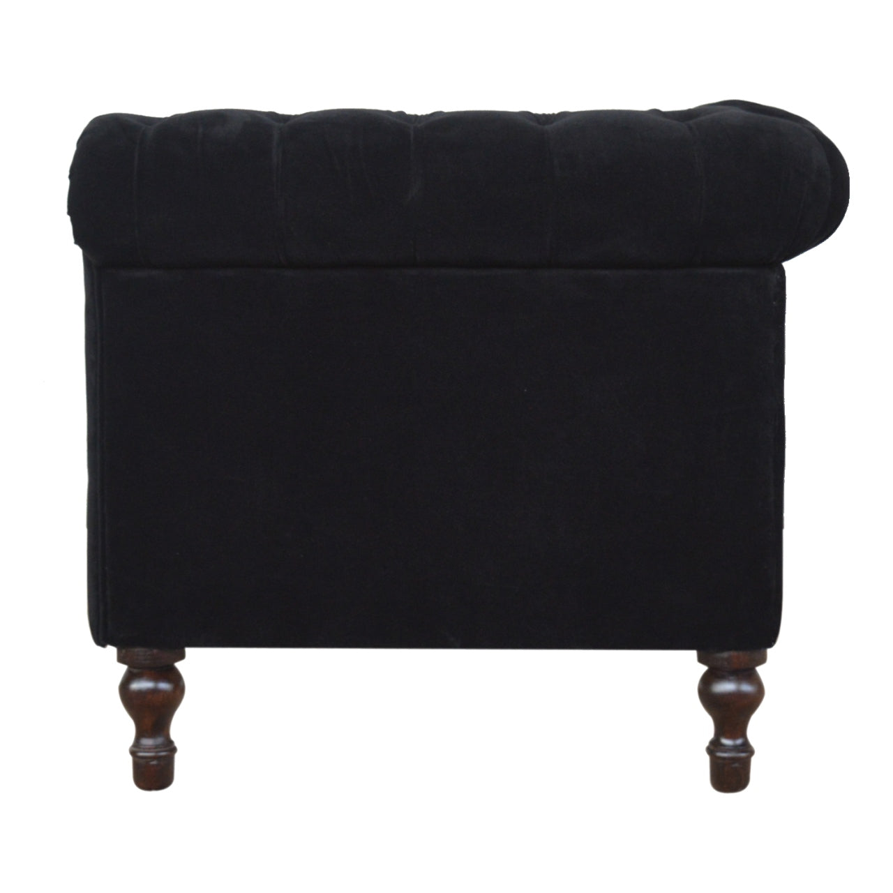 Heritage Collection Black Velvet Chesterfield Sofa