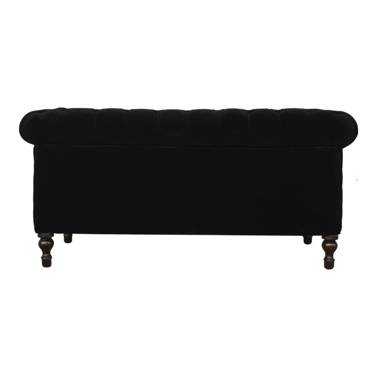 Heritage Collection Black Velvet Chesterfield Sofa