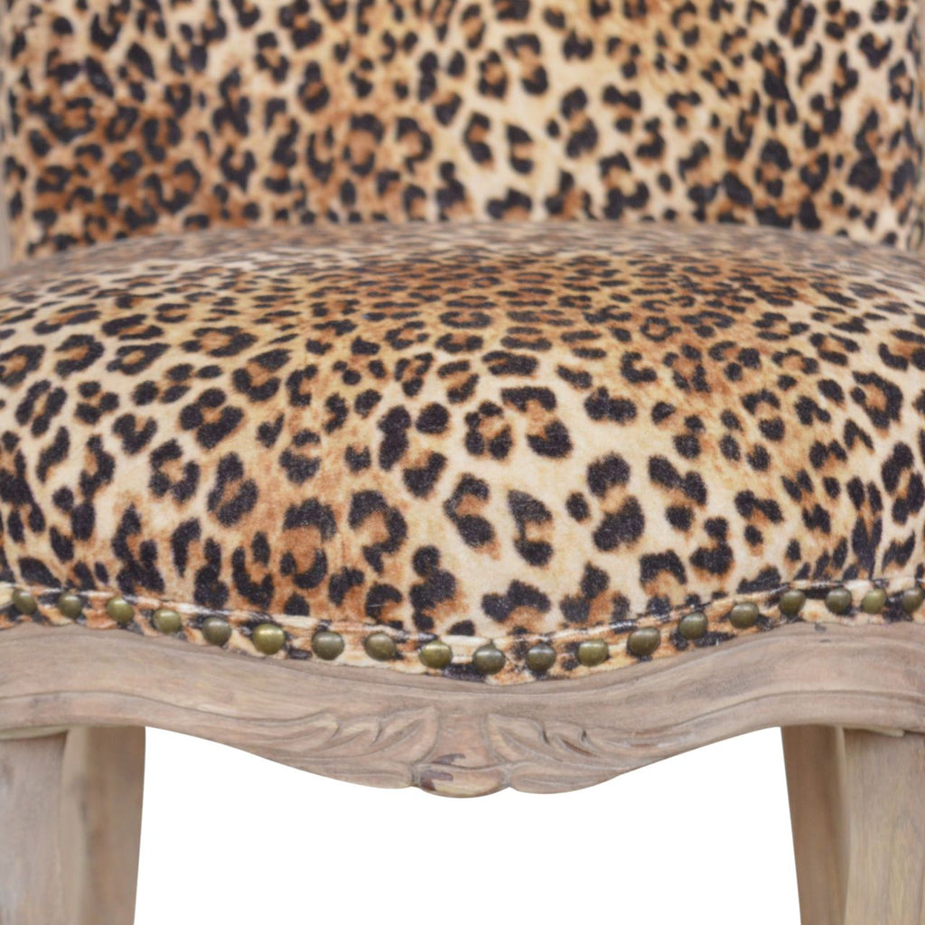 Heritage Collection Leopard Print Studded Chair