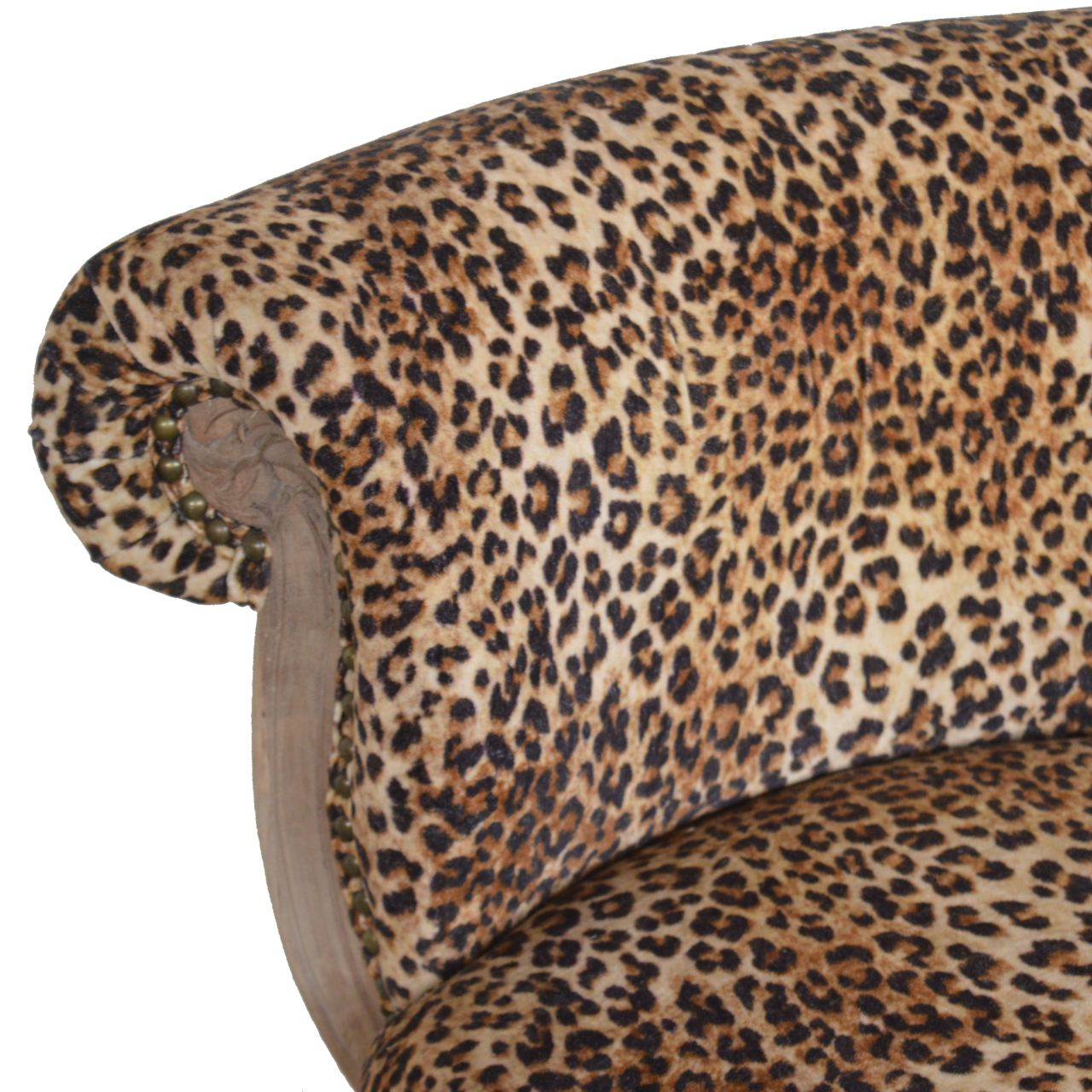 Heritage Collection Leopard Print Studded Chair