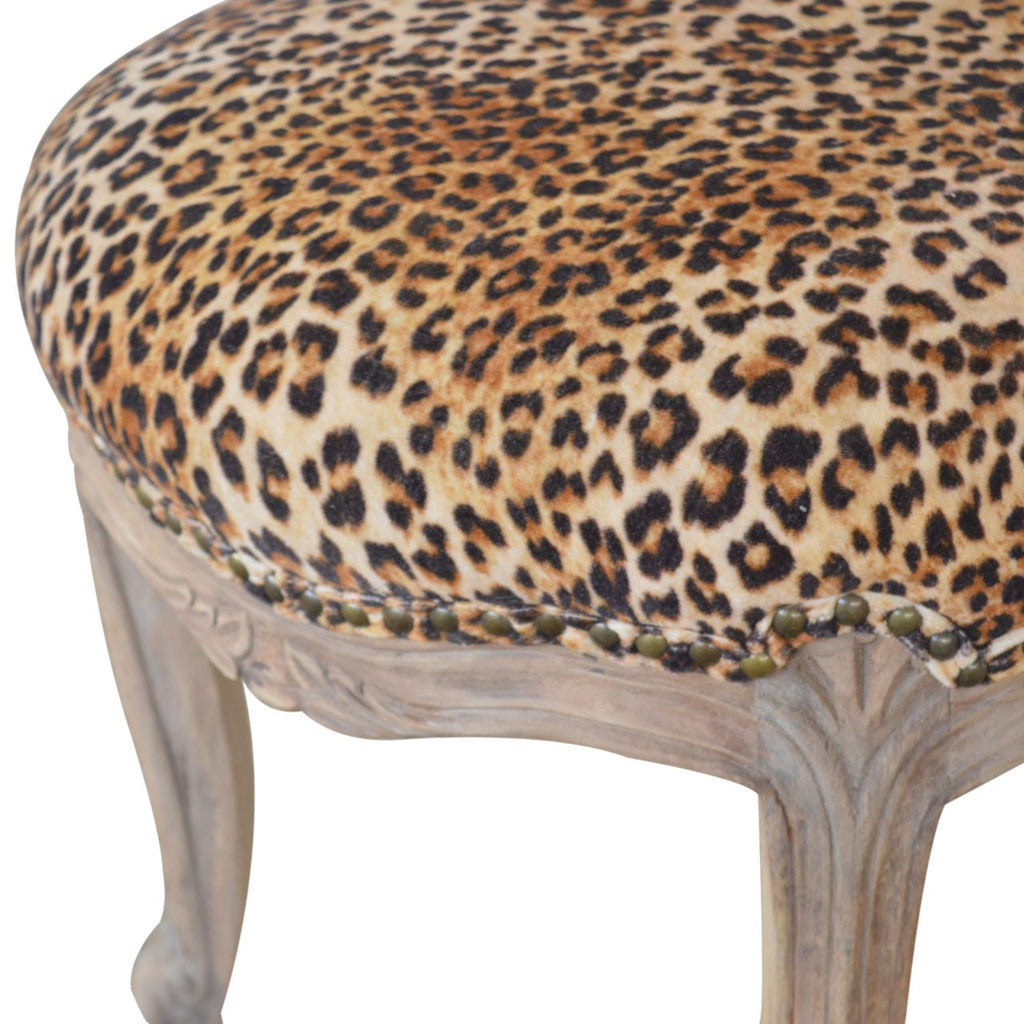 Heritage Collection Leopard Print Studded Chair