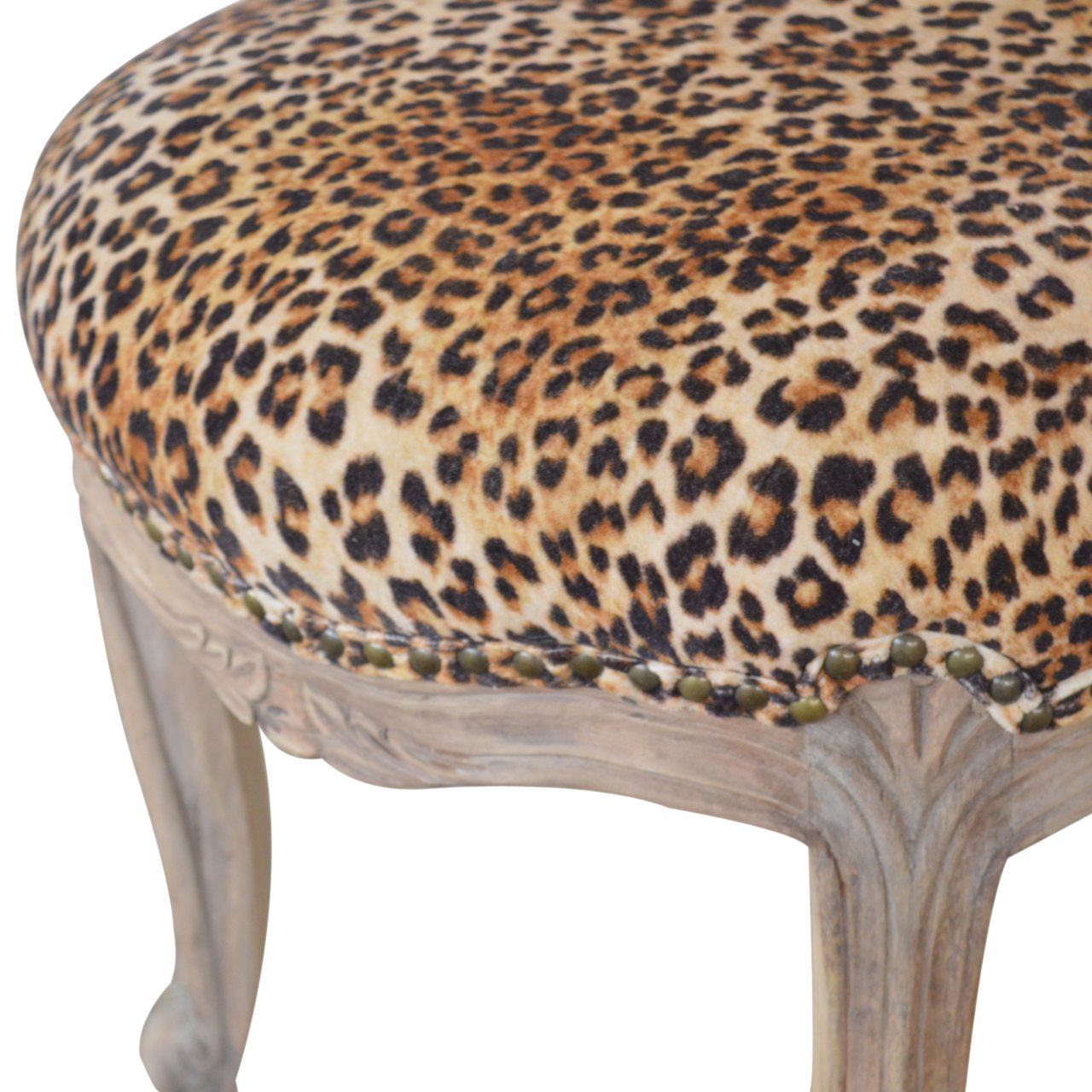 Heritage Collection Leopard Print Studded Chair