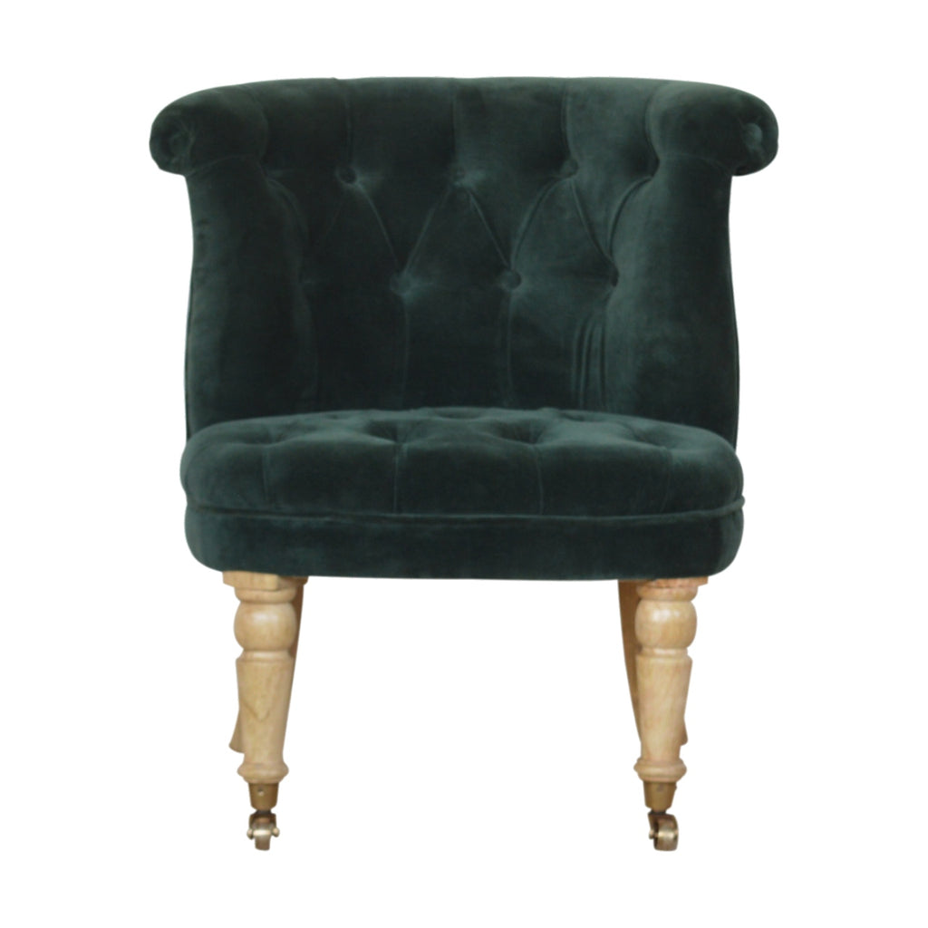 Heritage Collection Emerald Velvet Accent Chair