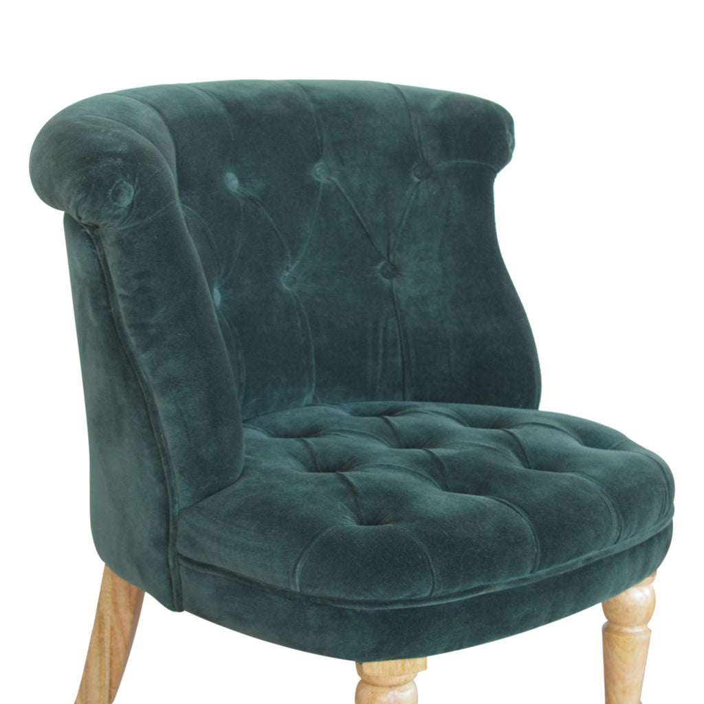 Heritage Collection Emerald Velvet Accent Chair