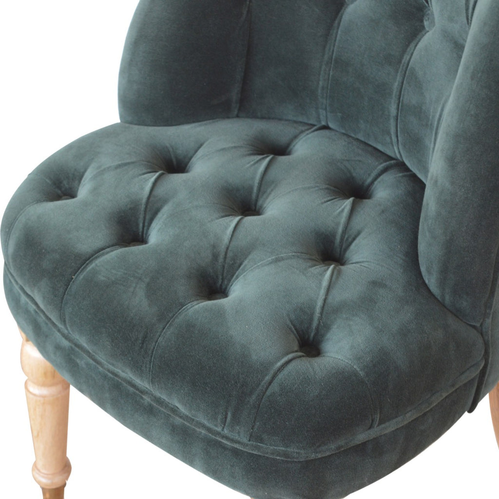 Heritage Collection Emerald Velvet Accent Chair