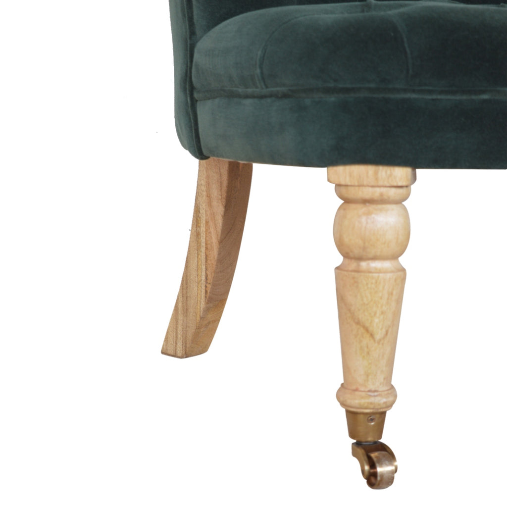 Heritage Collection Emerald Velvet Accent Chair