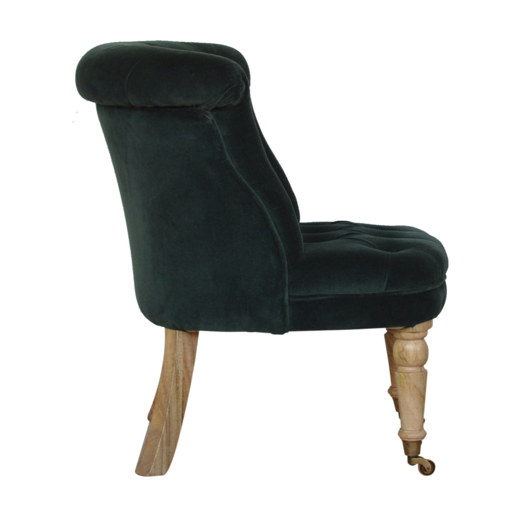 Heritage Collection Emerald Velvet Accent Chair
