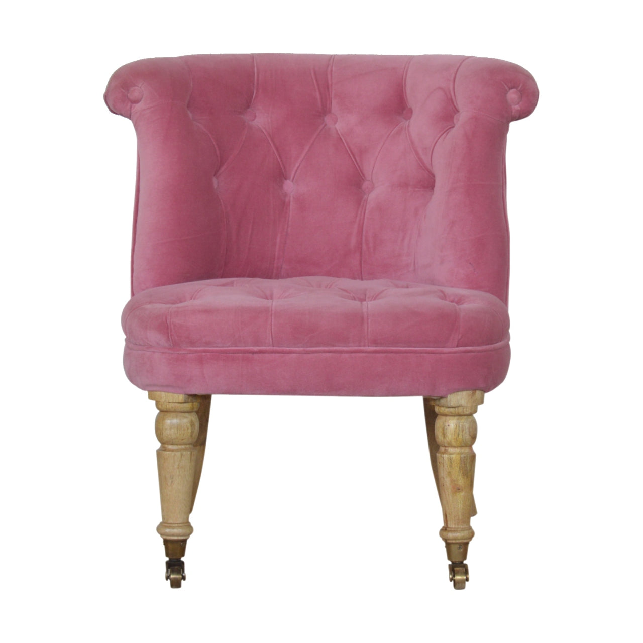 Heritage Collection Pink Velvet Accent Chair