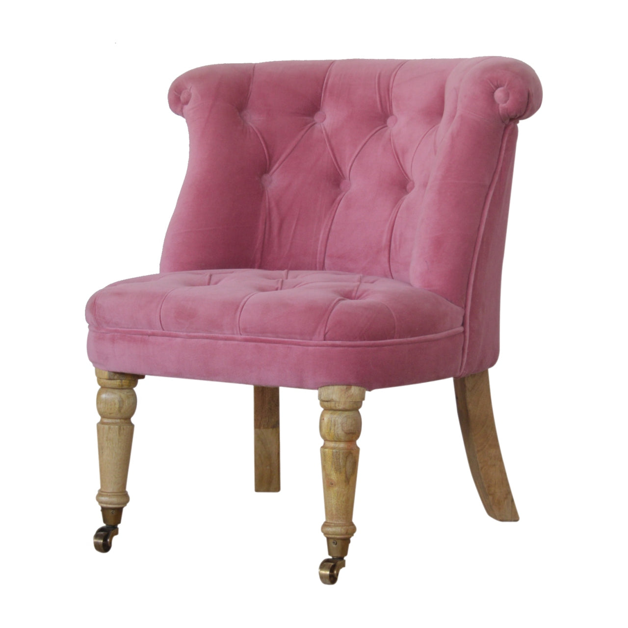 Heritage Collection Pink Velvet Accent Chair