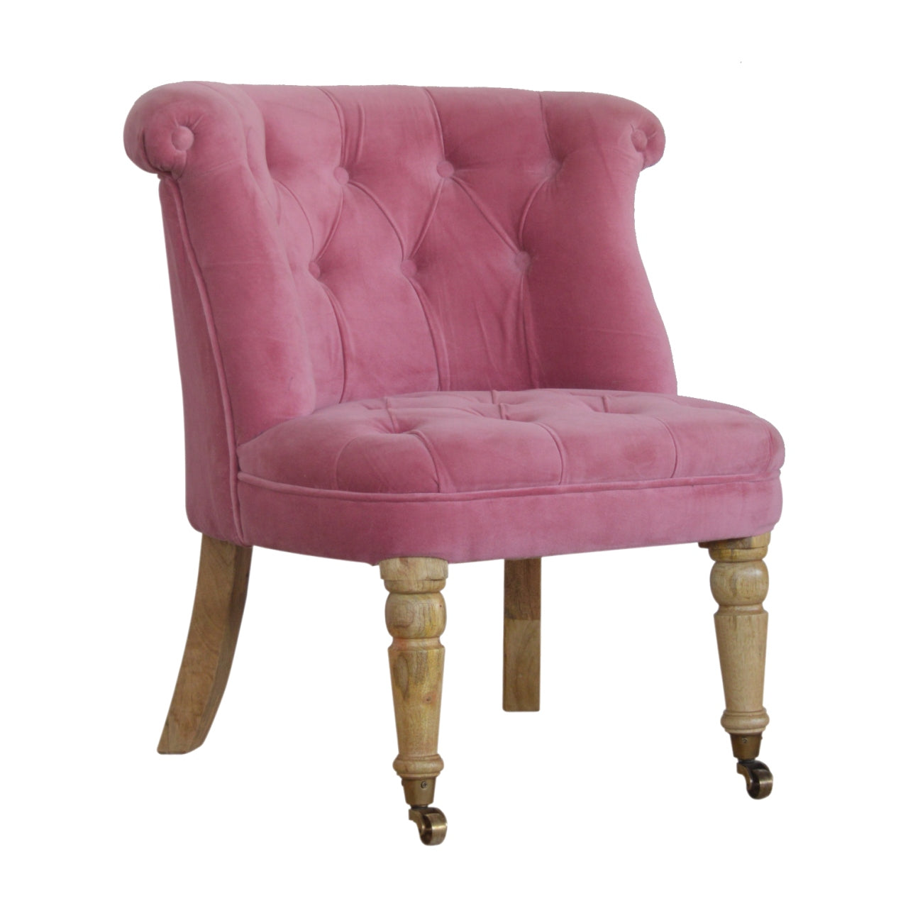 Heritage Collection Pink Velvet Accent Chair