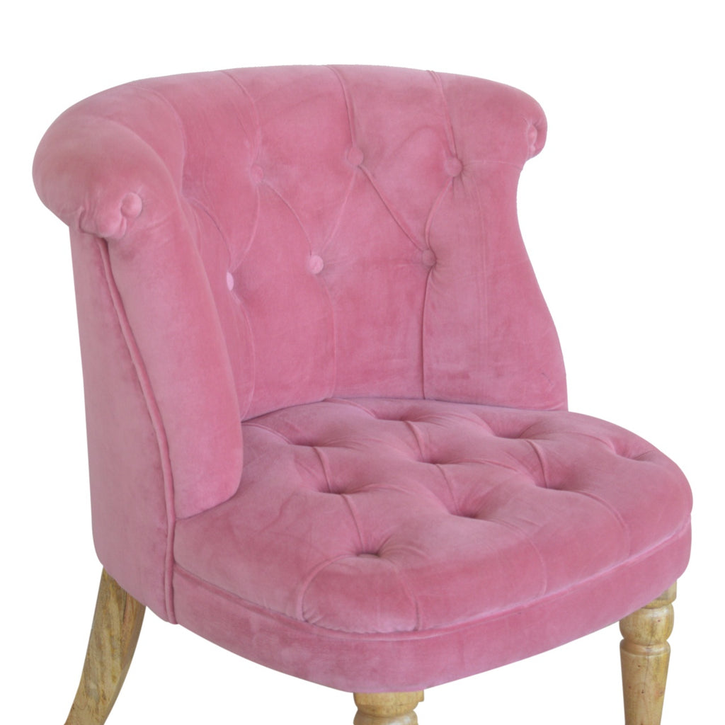 Heritage Collection Pink Velvet Accent Chair