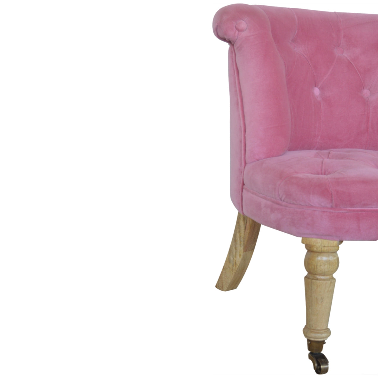 Heritage Collection Pink Velvet Accent Chair