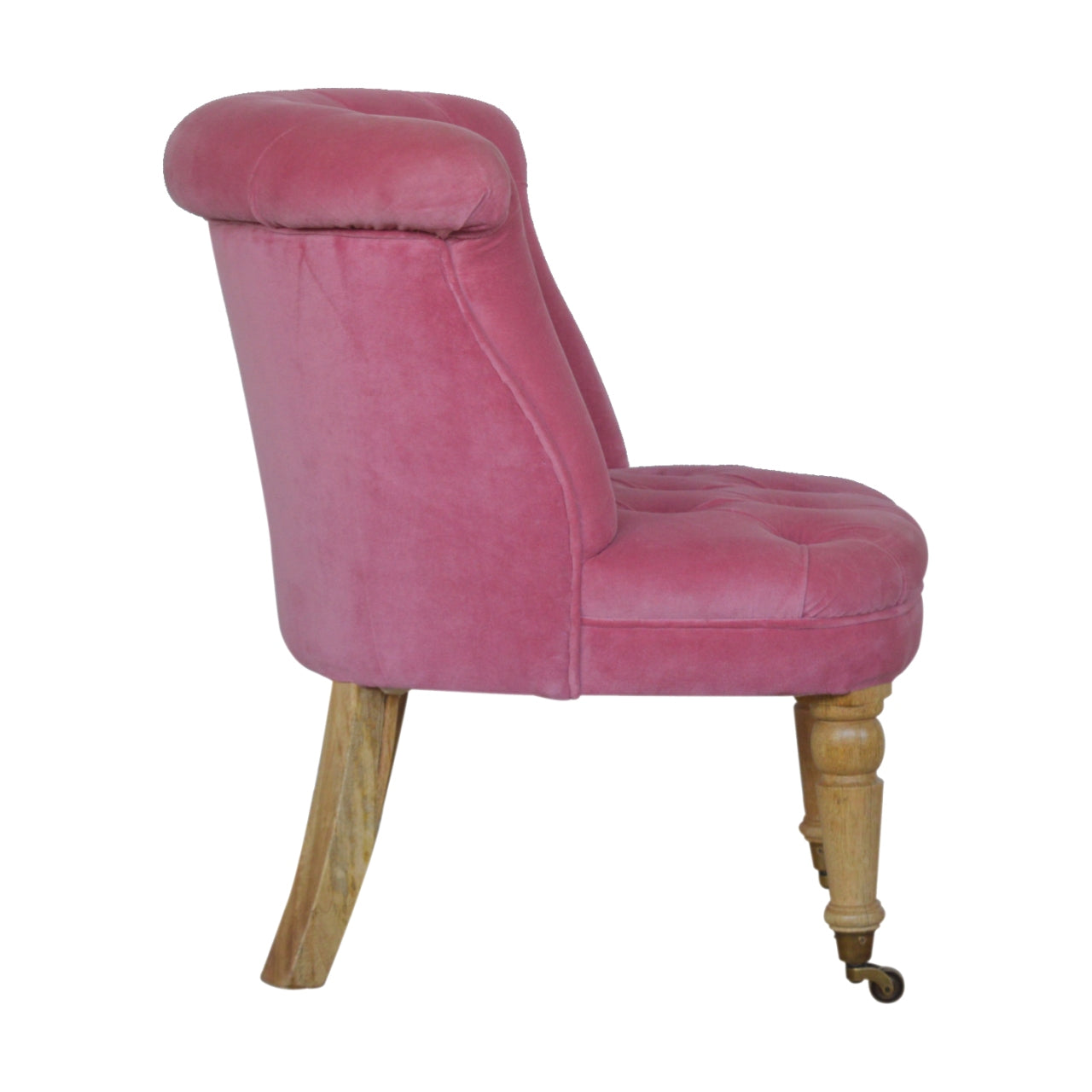 Heritage Collection Pink Velvet Accent Chair