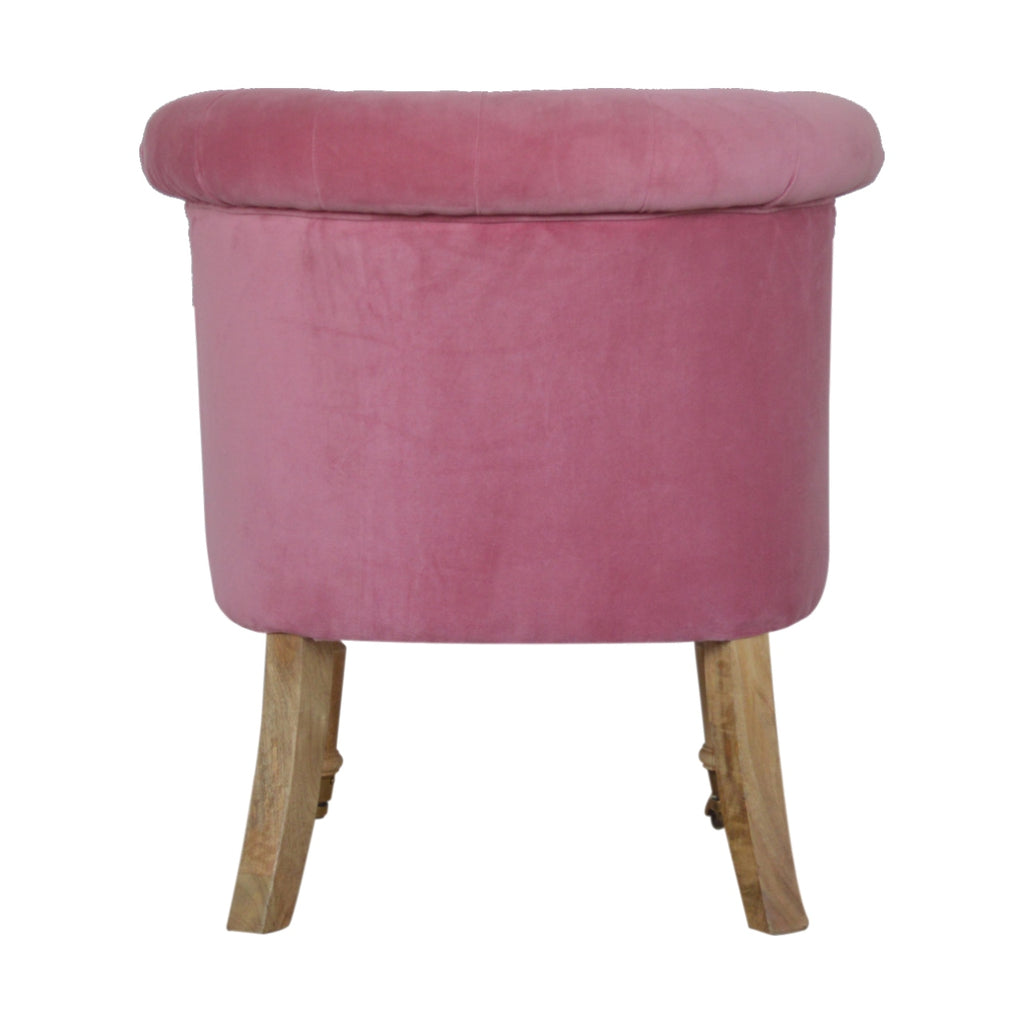 Heritage Collection Pink Velvet Accent Chair