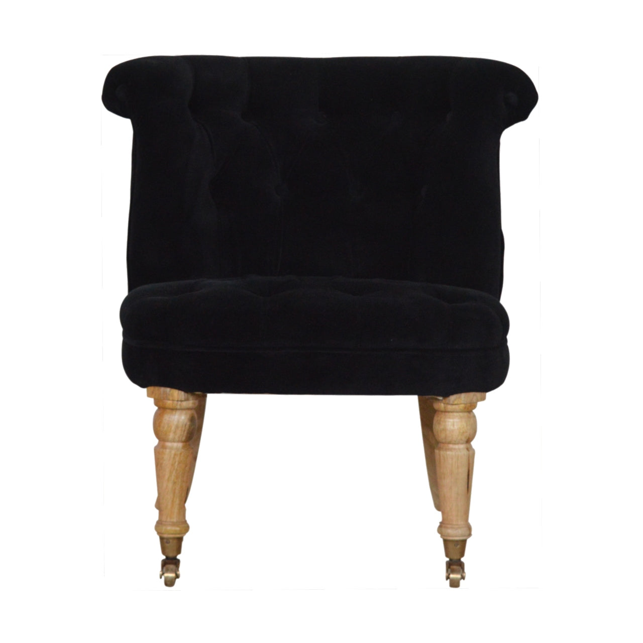 Heritage Collection Black Velvet Accent Chair