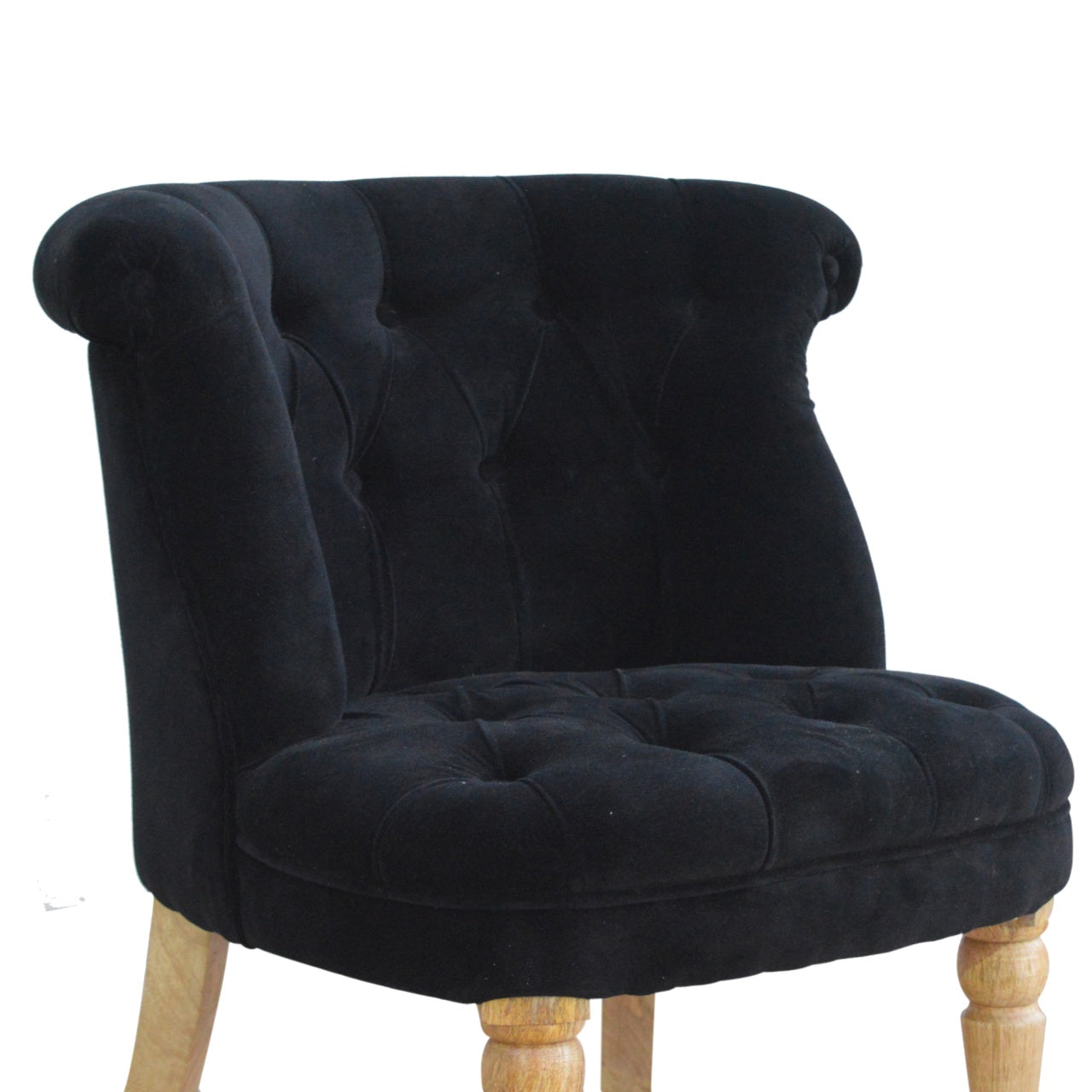 Heritage Collection Black Velvet Accent Chair