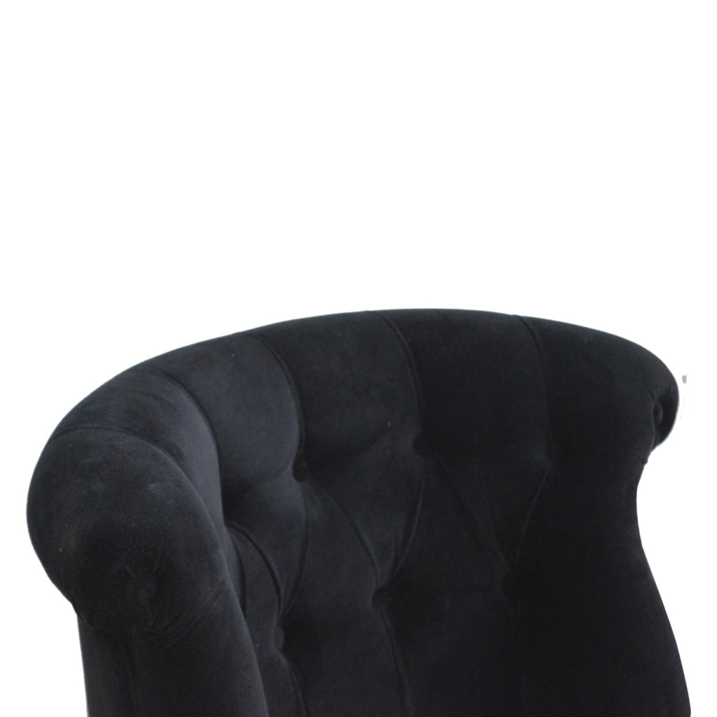 Heritage Collection Black Velvet Accent Chair