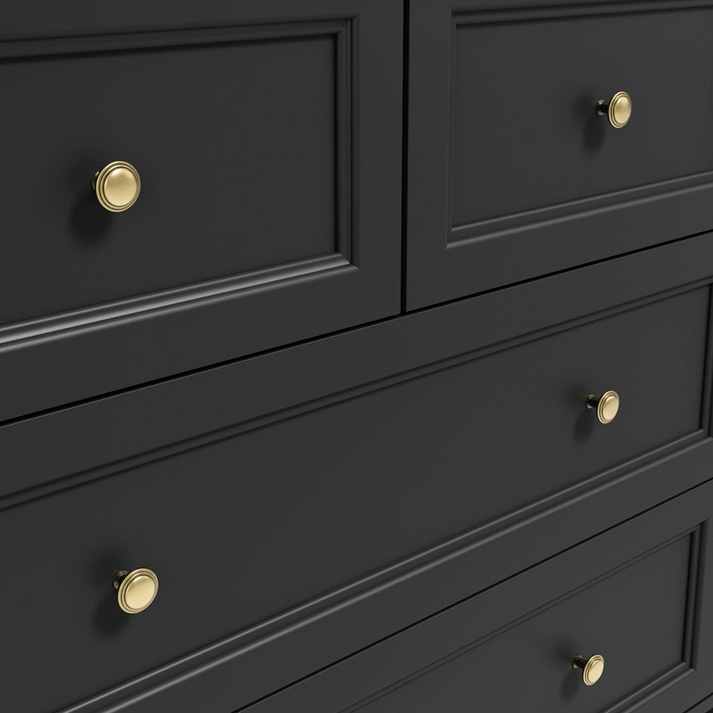 Harry Christian Home Elegance Bedroom Furniture Set in Black