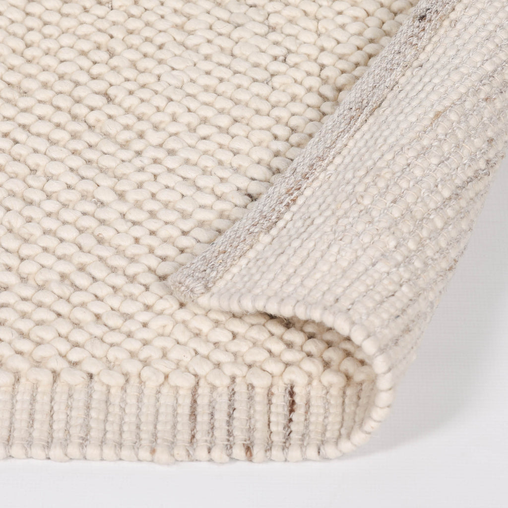 Harry Christian Home Ivory Pebble Wool Border Rug 170x120cm