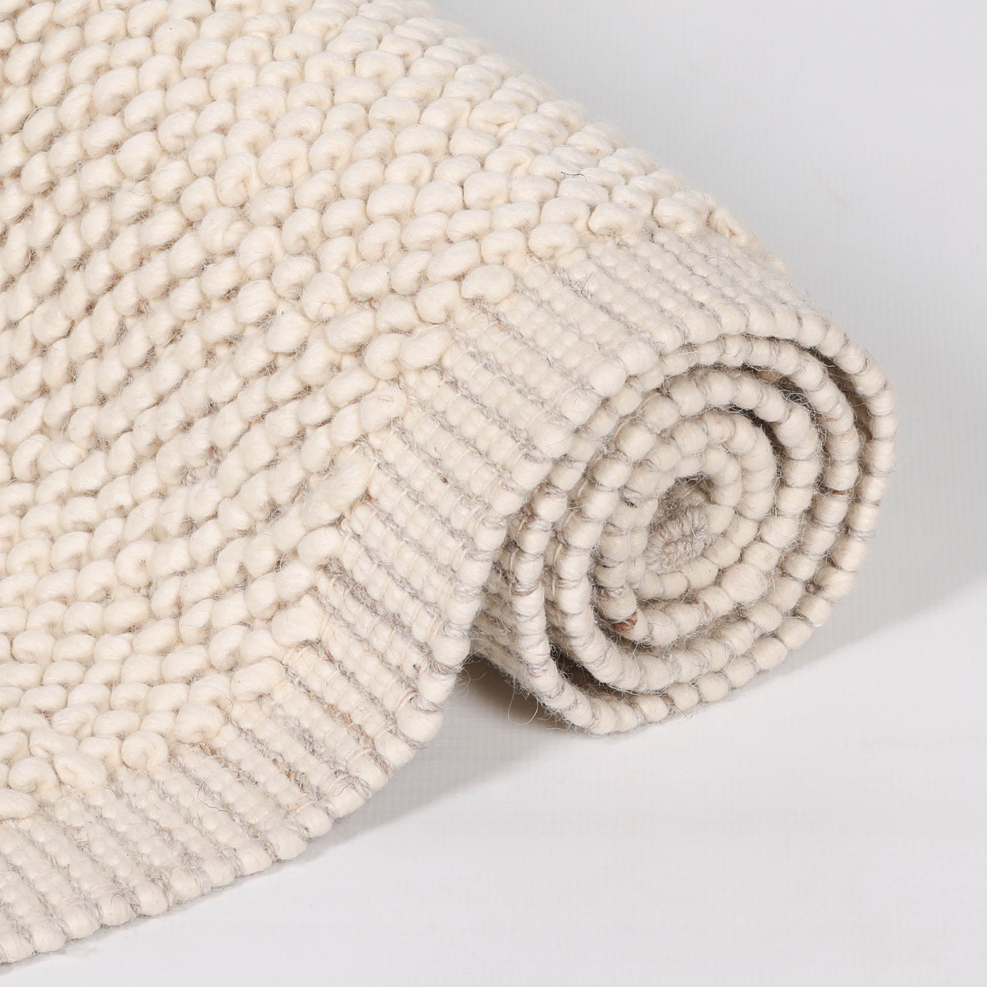 Harry Christian Home Ivory Pebble Wool Border Rug 260x180cm