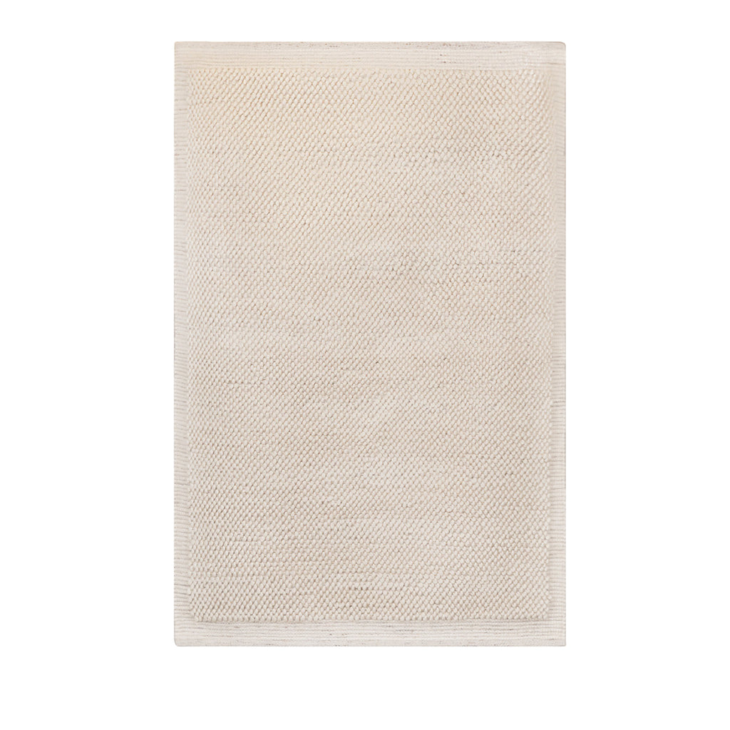 Harry Christian Home Ivory Pebble Wool Border Rug 170x120cm