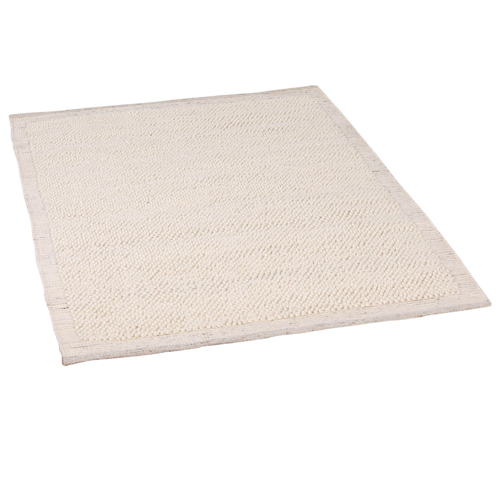 Harry Christian Home Ivory Pebble Wool Border Rug 170x120cm