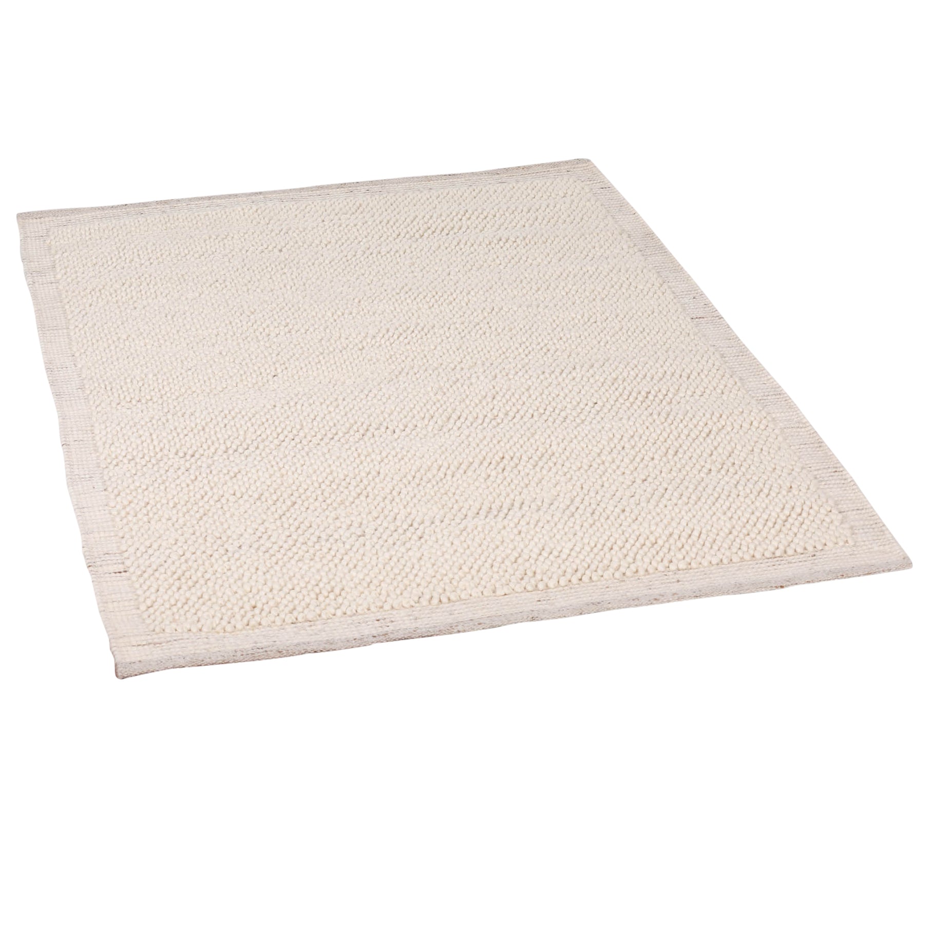 Harry Christian Home Ivory Pebble Wool Border Rug 170x120cm