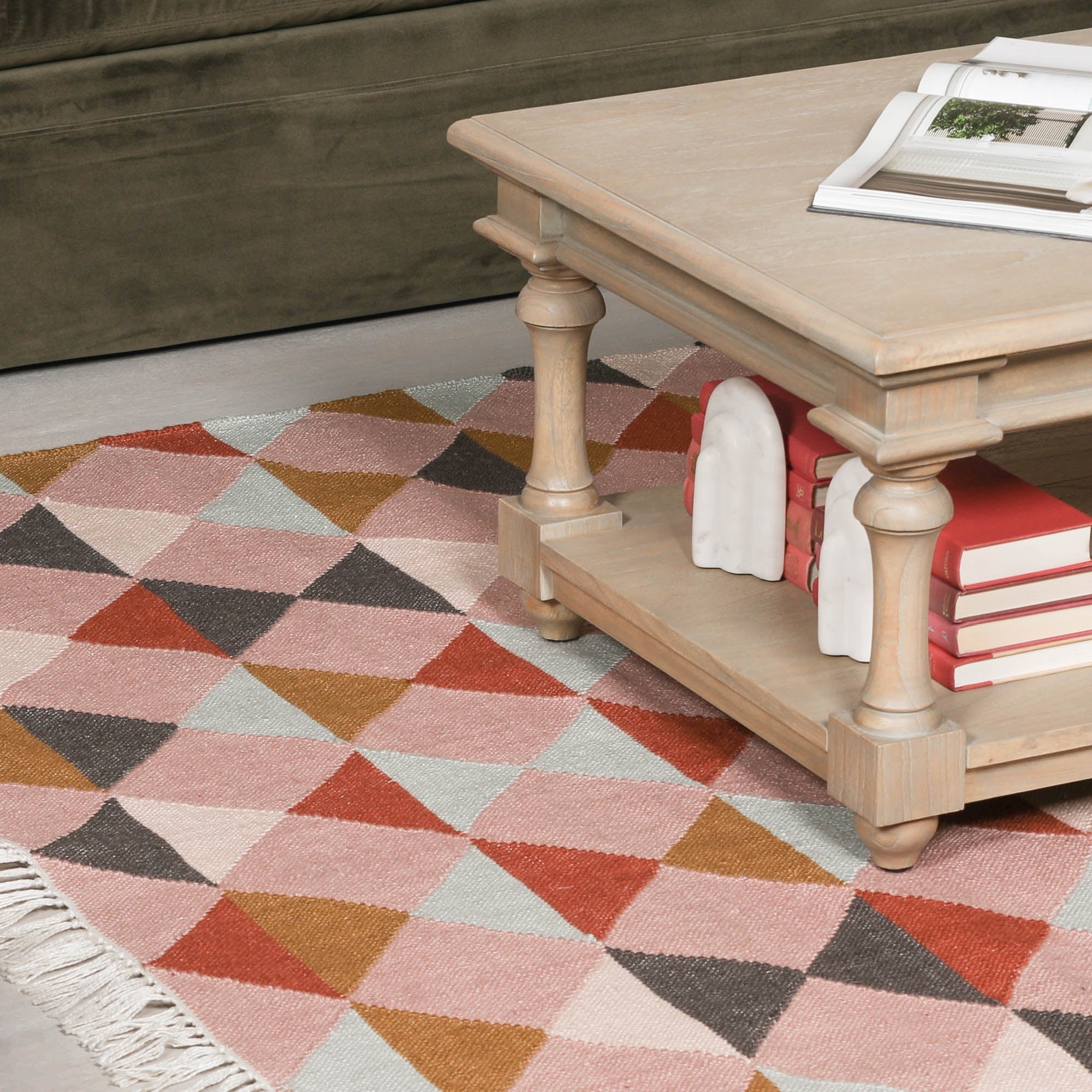 Harry Christian Home Diamond Design Multi Colour Rug 170x120cm