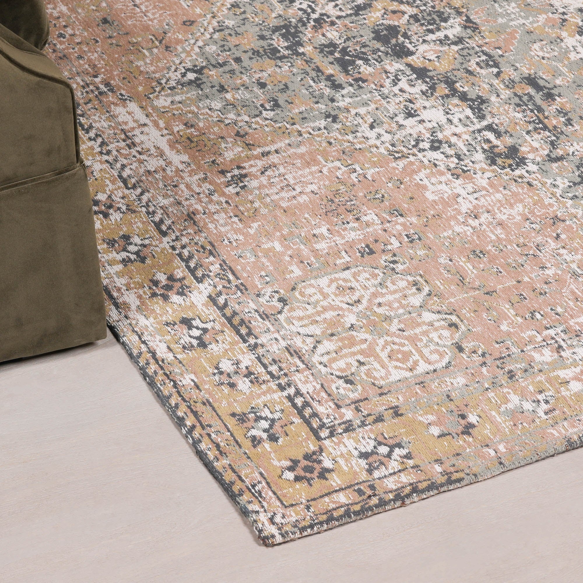 Harry Christian Home Marine Pink Chenille Washed Rug 260x180cm