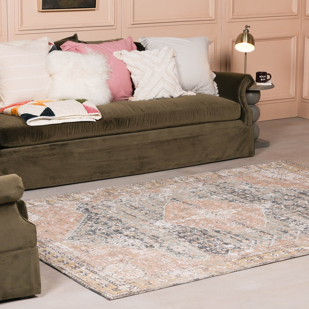 Harry Christian Home Marine Pink Chenille Washed Rug 170x120cm