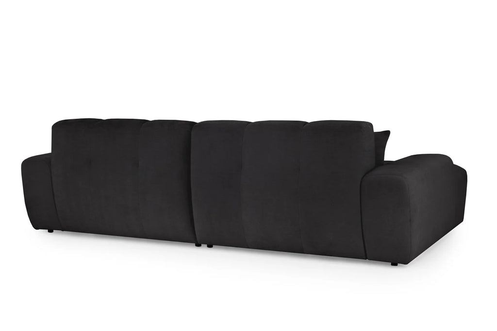The Wiltshire Statement Left Hand Corner Sofa In Black
